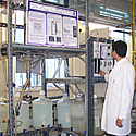 student in chemical lab