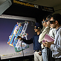 students with virtual reality system