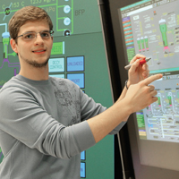 Student in Electrical Lab